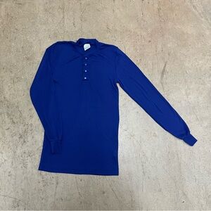 Vintage Patagonia Men's Royal Blue Long Sleeve Capilene Shirt